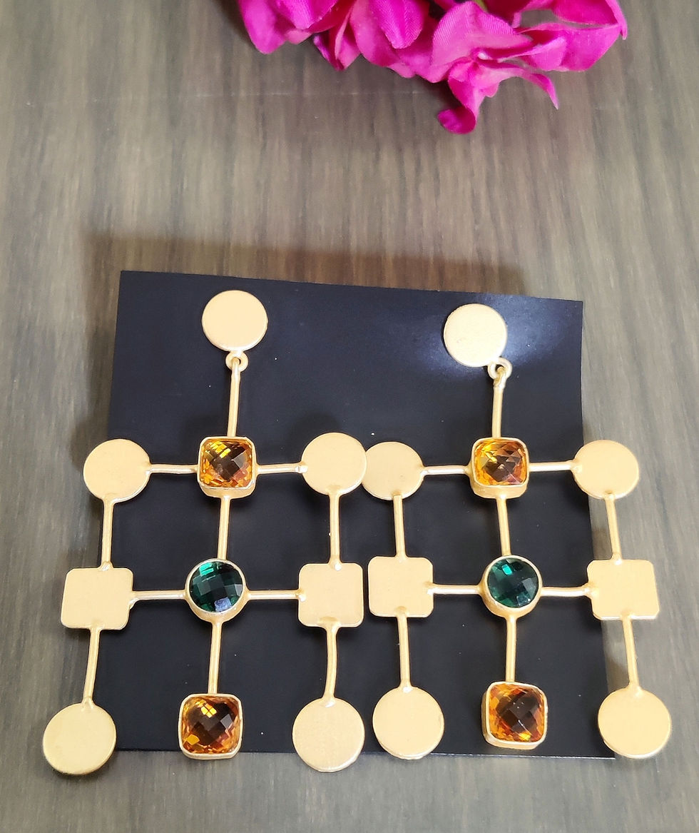 Matt Gold finish fusion earrings