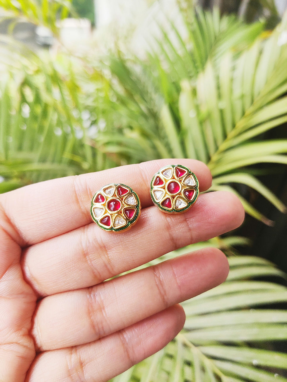 Thumbnail: Polki and Ruby  Earrings