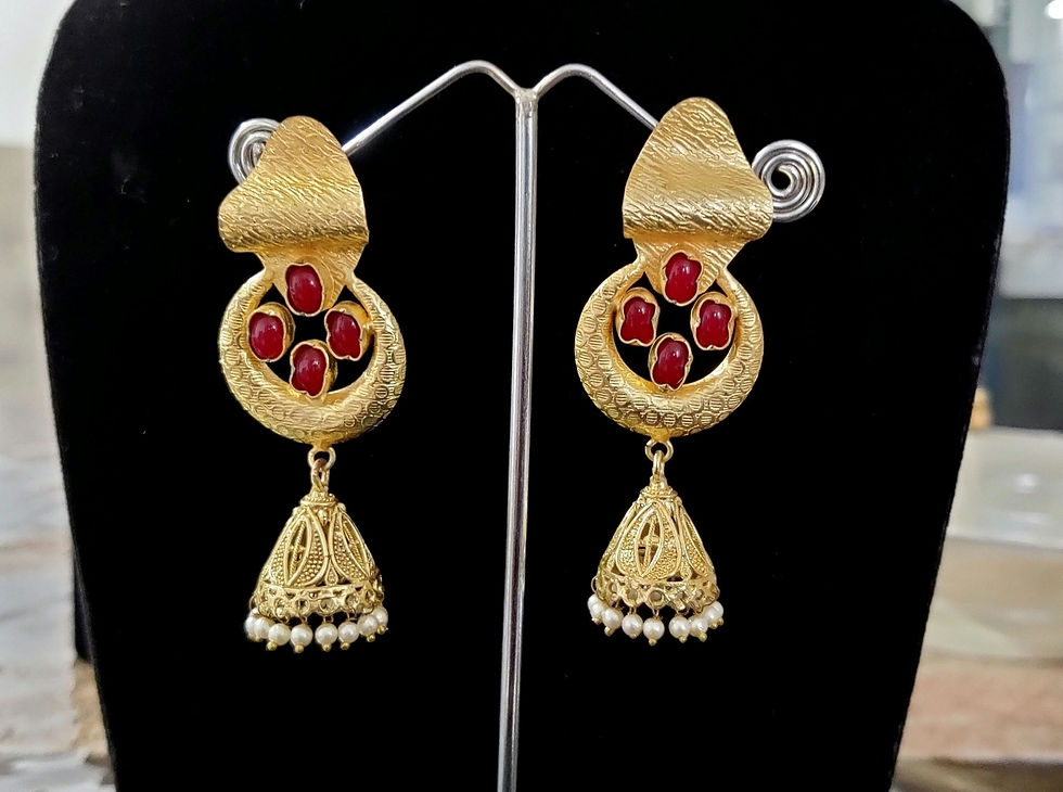 Stone Jhumki Earrings