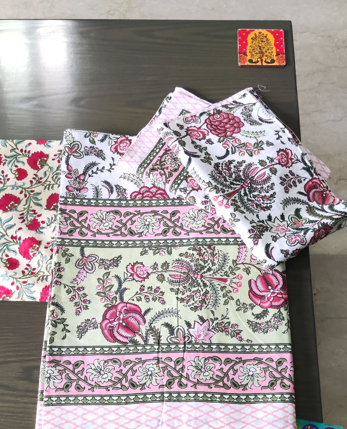 Cotton Block Printed Bedcover