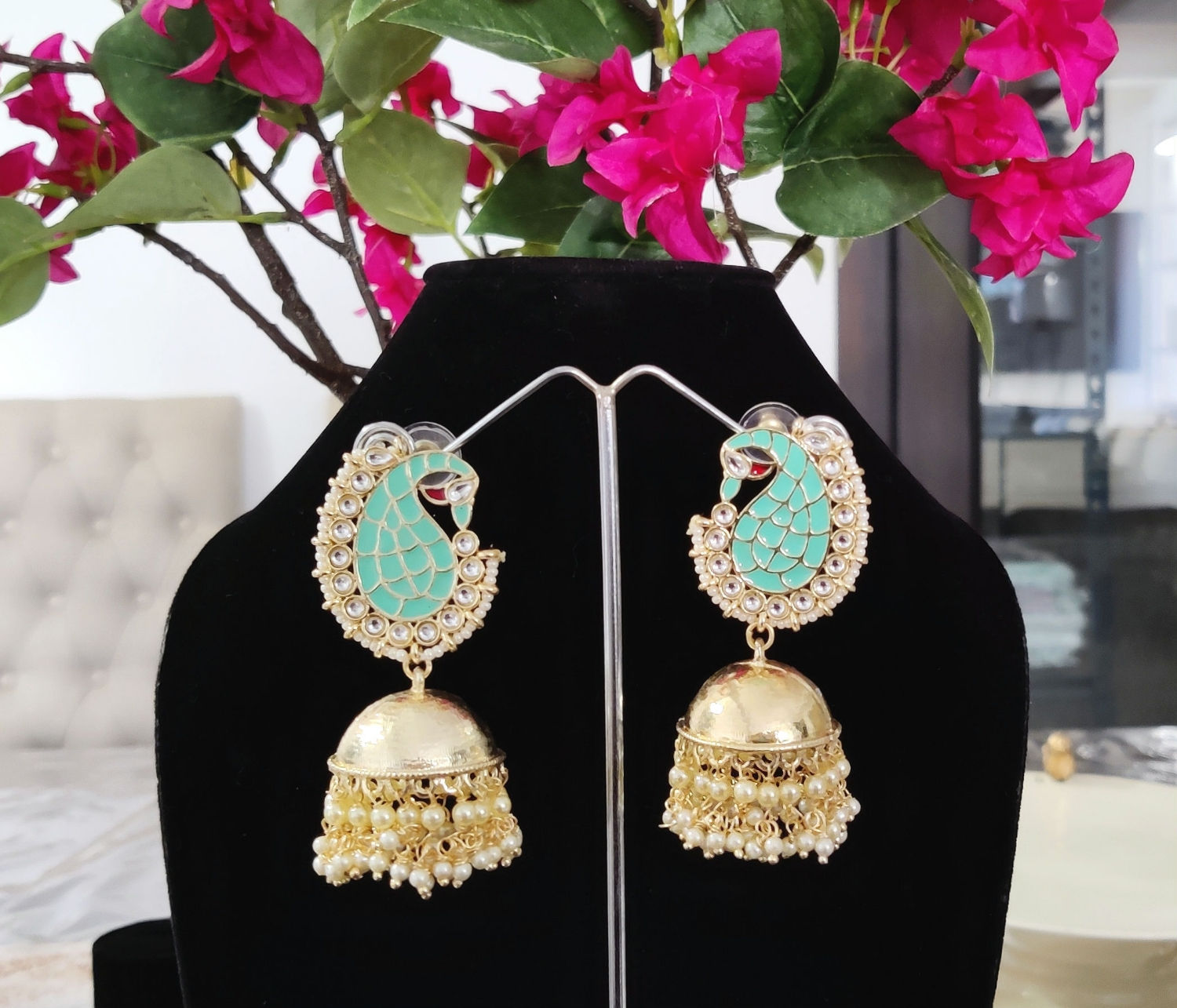 Mor - Jhumki Earrings
