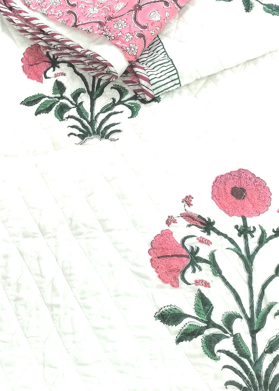 Thumbnail:  Premium Booty  Hand Block Printed Bedcover 