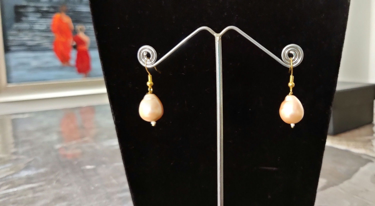 Champagne baruque pearl Earrings