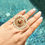Thumbnail: Gold plated Ring - adjustable
