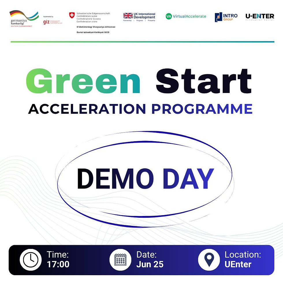 UEnter invites you to the Demo Day of the Green Start program supporting green startups.