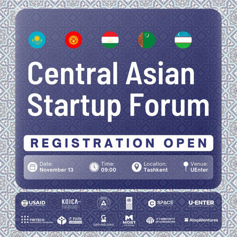 UEnter invites to the Central Asian Startup Forum.