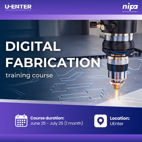 UEnter announces the recruitment of candidates for a digital fabrication training course.