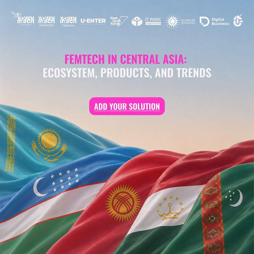 UEnter invites you to participate in the study of the femtech landscape of Central Asia - CA Femtech Landscape Study
