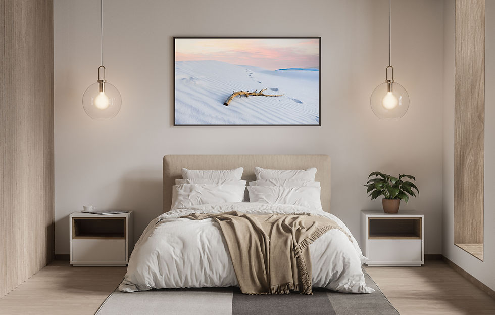Thumbnail: White Sands National Park, New Mexico Sunset Landscape Print, Driftwood