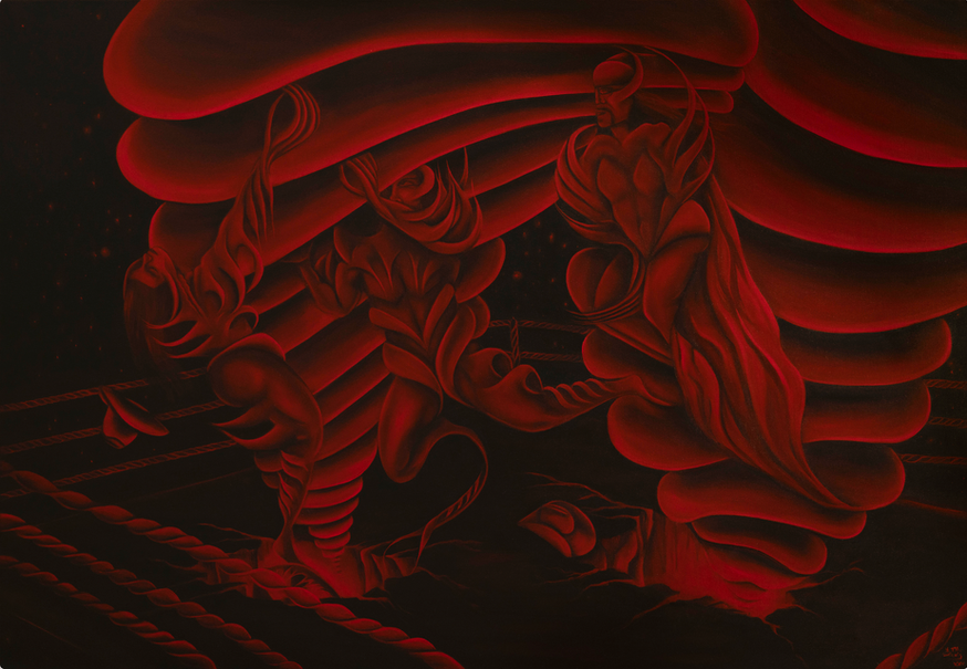 Tornadoes in Texas by Alina Martina Lewis, Oil Painting A.M.Lewis