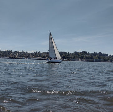 Sailboats racing on the Columbia River during the Regatta Race 2025 - Photo by - Toby Dyal