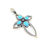 Thumbnail: Sterling Silver Turquoise Cross Pendant