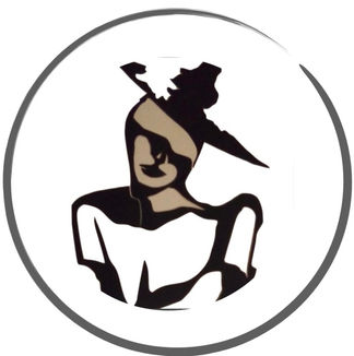 cut-paper portrait of a woman wearing a hat