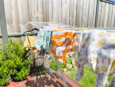 Washing baby clothes for the first time