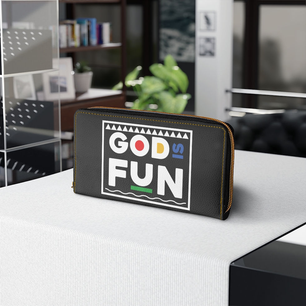 Thumbnail: 90's God Is Fun Zipper Wallet