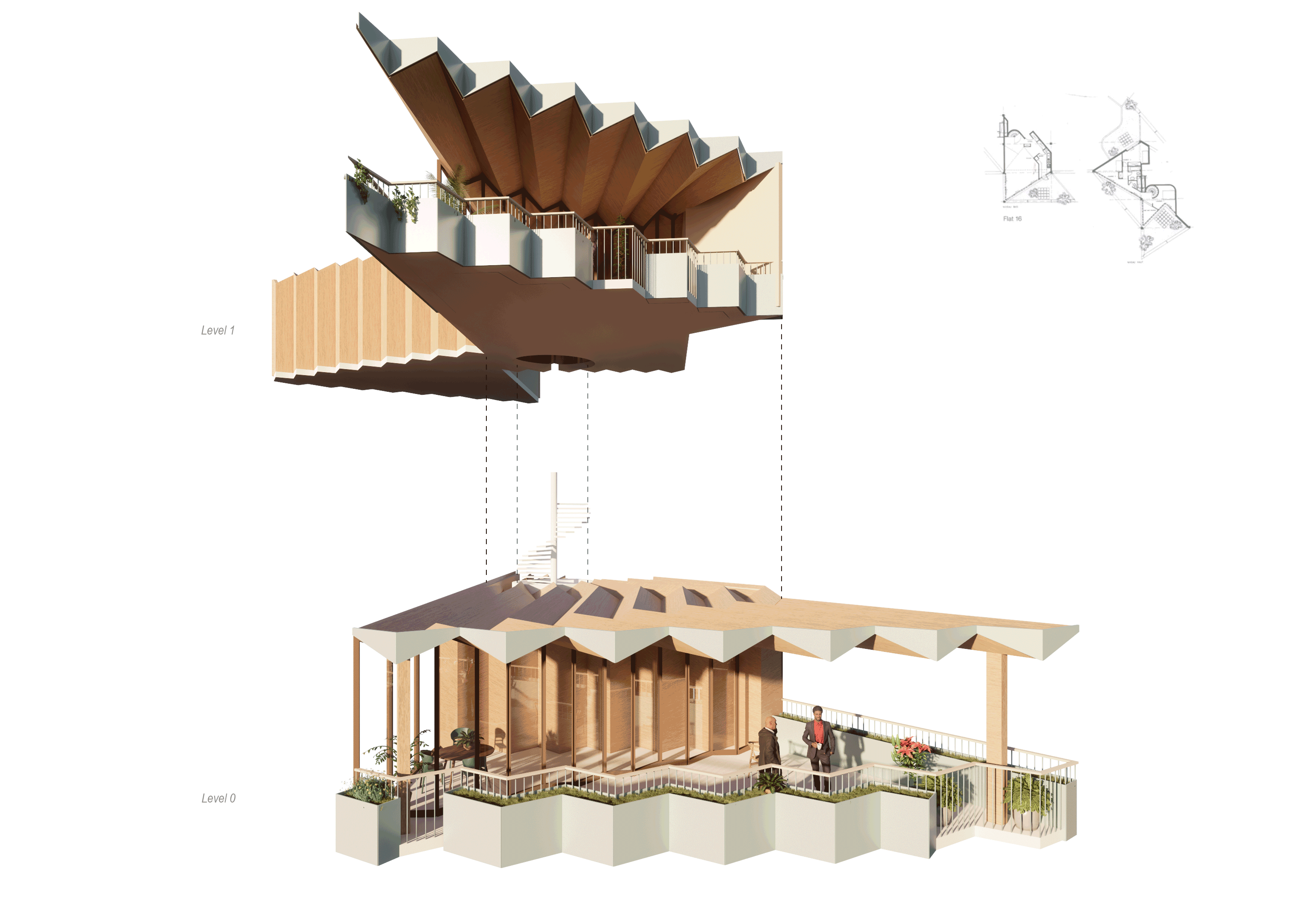 Zip timber structural wall and slab system used to redesign a multi story apartment from ivry sur seine jean renaudie housing
