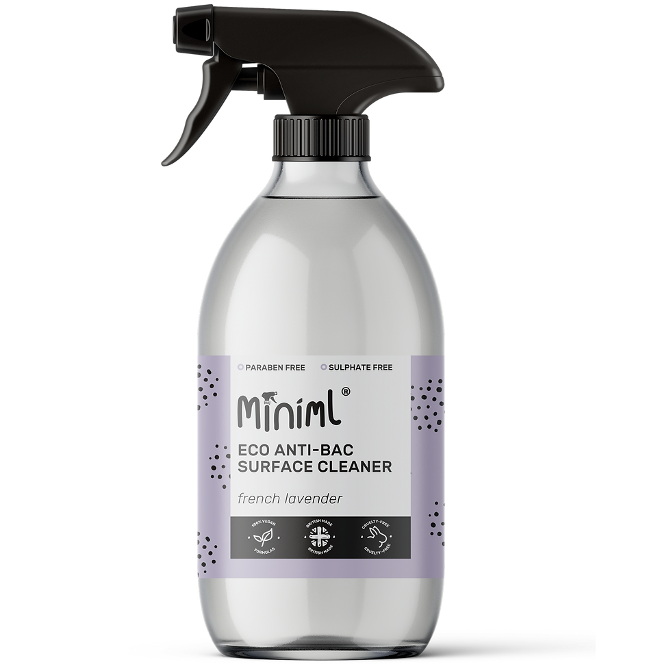 Miniml Anti-Bac Surface Cleaner - French Lavender  500ml glass bottle