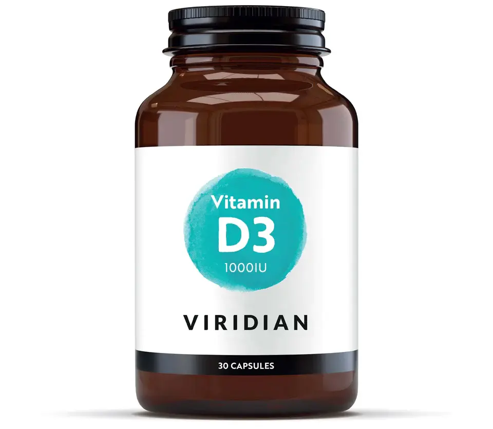 Viridian Vitamin D3 1000iu 30 capsules