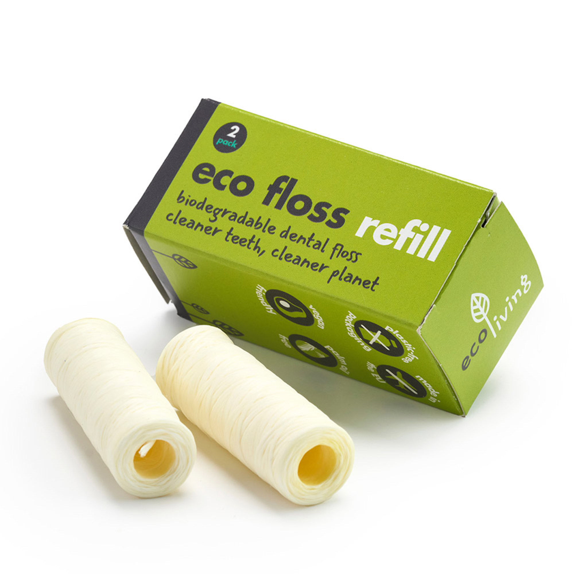 Ecoliving Eco Floss - Plant-Based Vegan Dental Floss Refills 50m x 2
