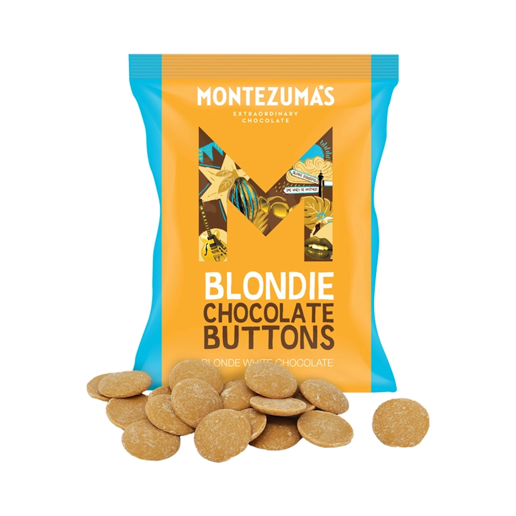 Montezuma's Blondie Buttons White Chocolate Buttons with Caramel Notes 150g
