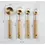 Thumbnail: Homerely Gold Stainless Steel Measuring Spoons Set - 4 spoons