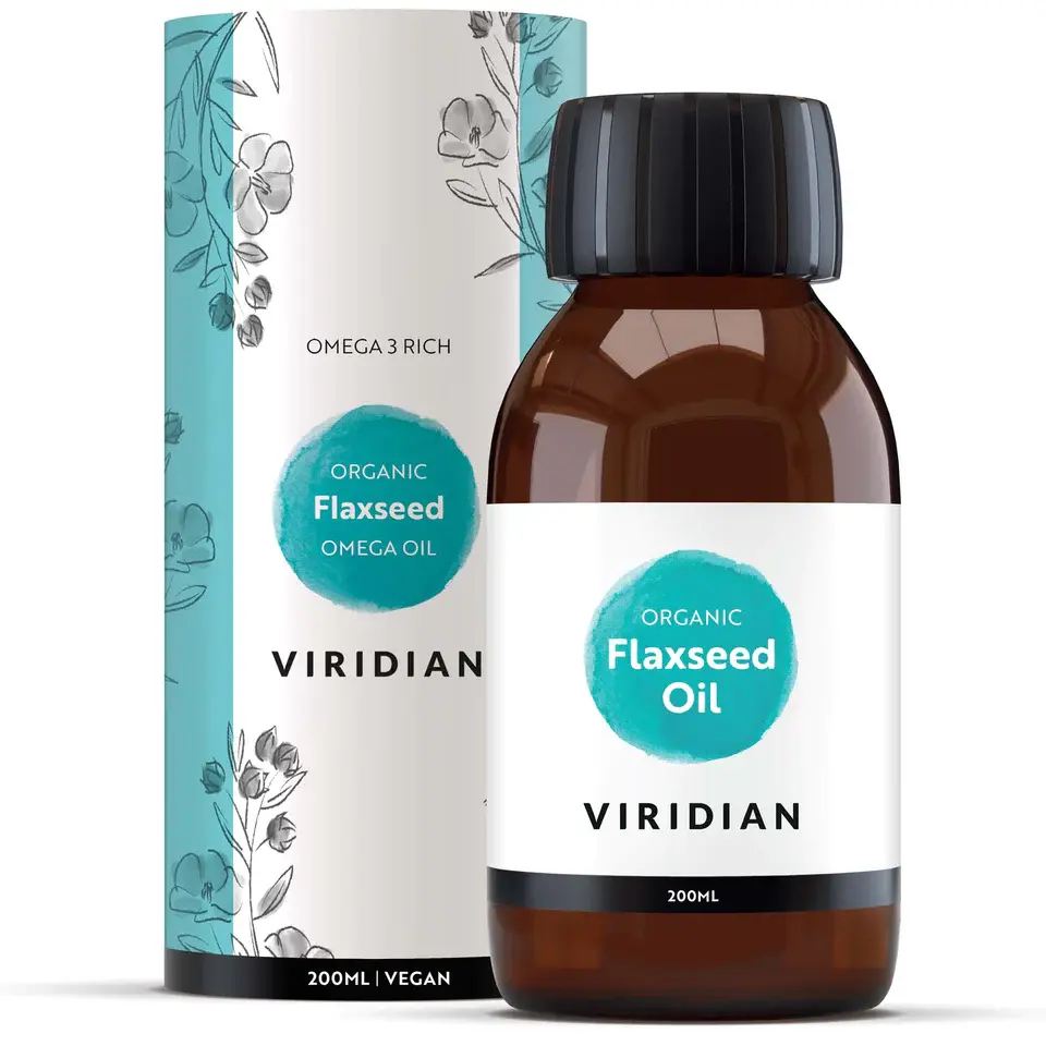 Viridian Golden Flax Seed Oil 100% Organic 200ml