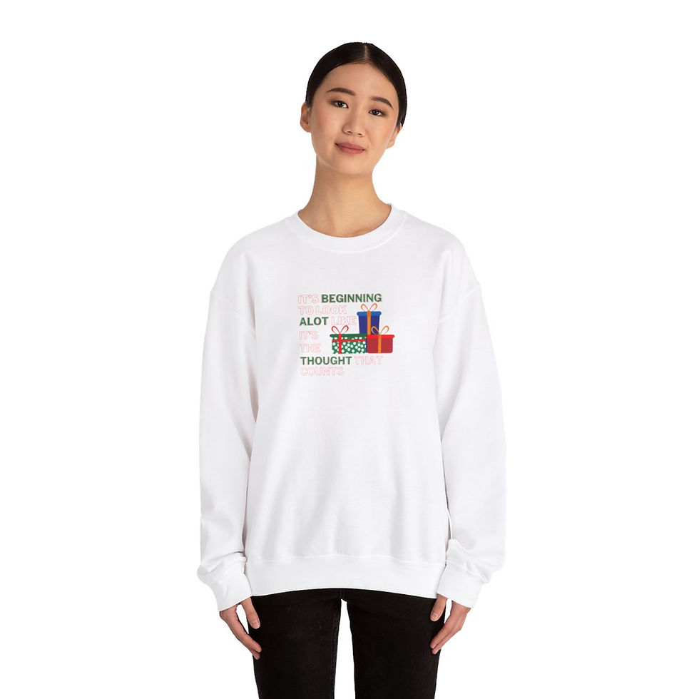 Thumbnail: Its The Thoughts That Counts Christmas Crewneck Sweatshirt