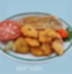 Garlic Sea Bass Fillet with Fried Plantain