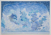 길 없는 숲, 2022, 한지에 채색, 60.6 x 90.6 cm