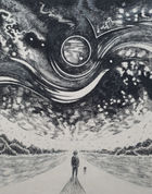 덩그러니 2021 한지에 먹 27.3 cm x 22.0 cm.jpeg