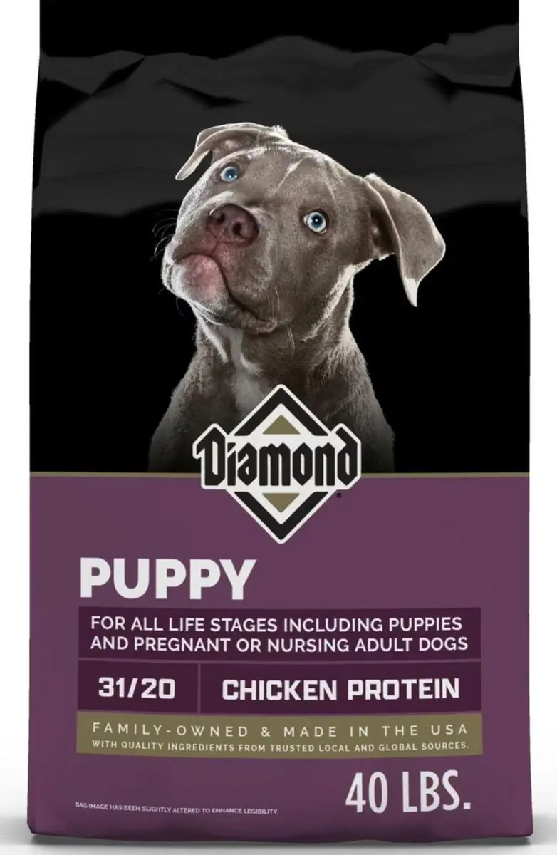 Bag of Diamond puppy food