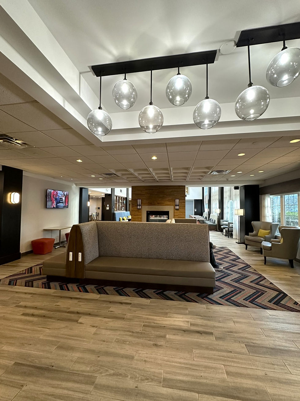 Lobby view of the Hampton Inn & Suites in Yonkers, New York
