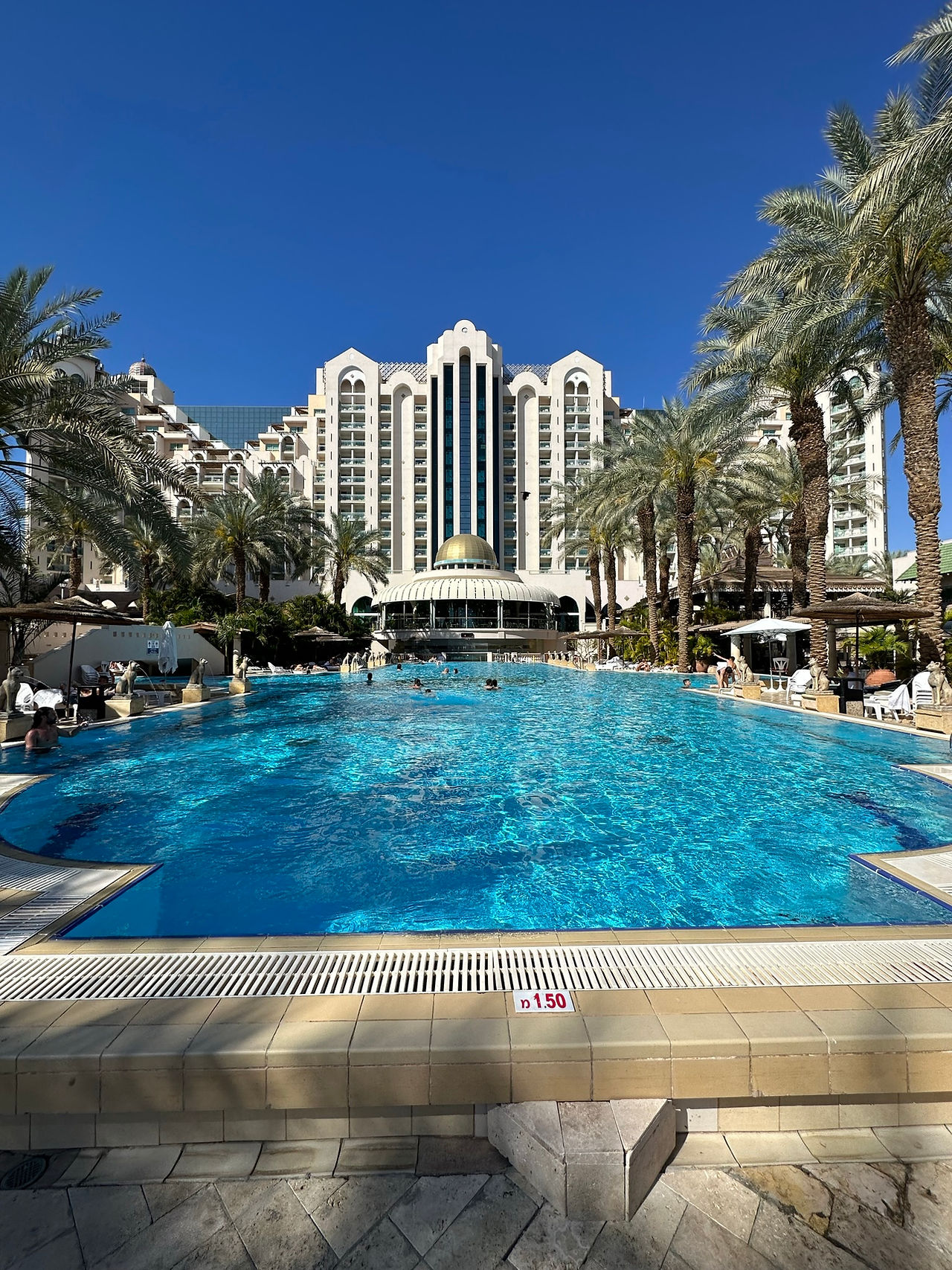 Herods Palace Hotel Pool and Beach in Eilat, Israel