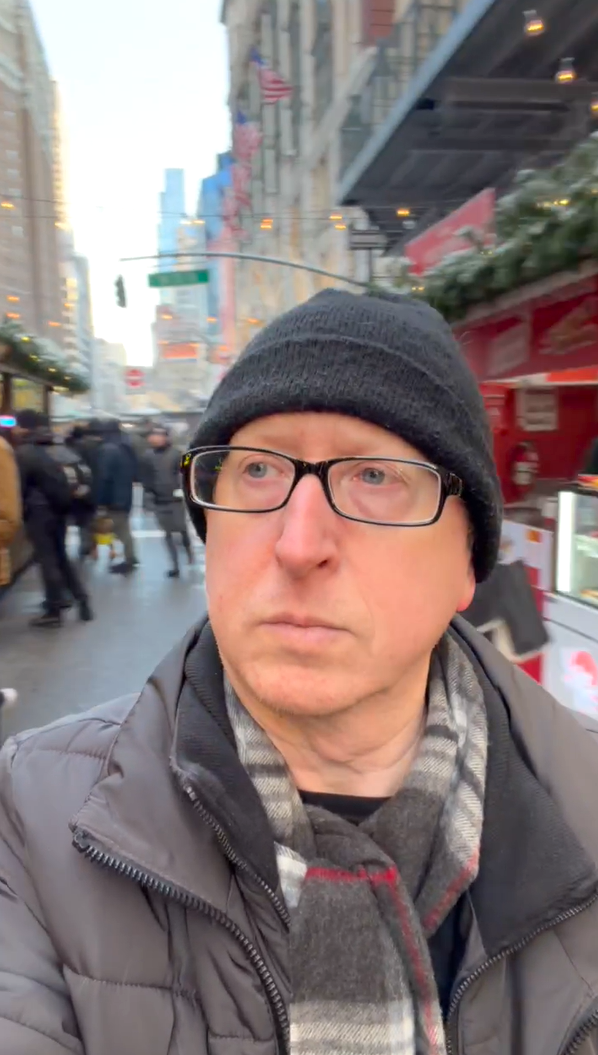 Mark visiting Macy’s Holiday Square in New York City