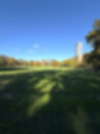 An open field north of the Central Park Reservoir in New York City