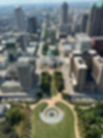 Downtown View from The Gateway Arch in St. Louis, Missouri