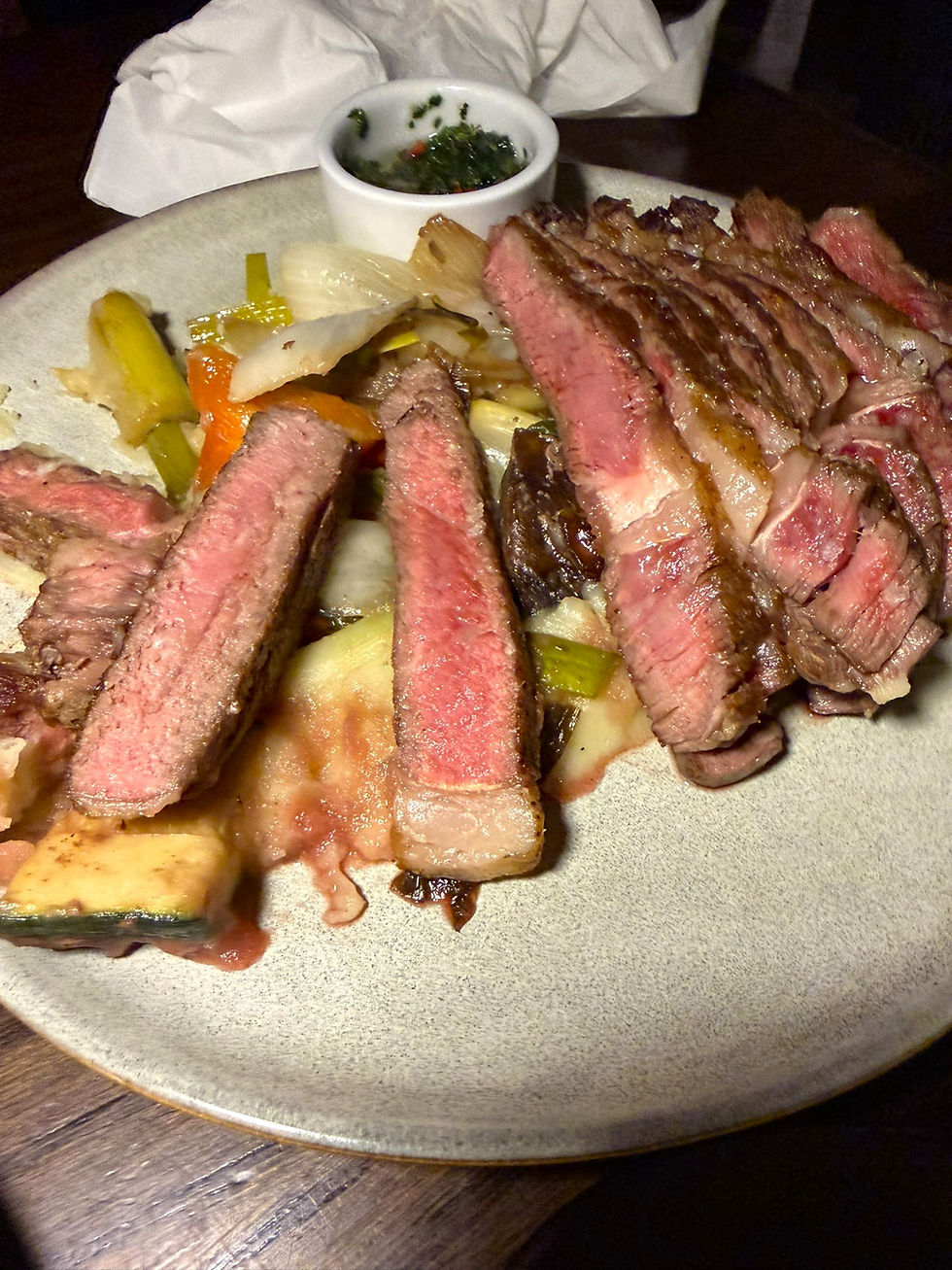 The ribeye steak at Fireside Kosher in Monsey, New York