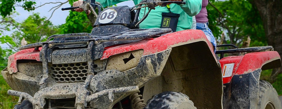 Riding an ATV in Punta Cana, Dominican Republic