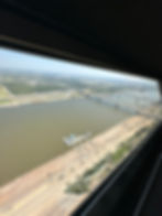 Mississippi River View from The Gateway Arch in St. Louis, Missouri
