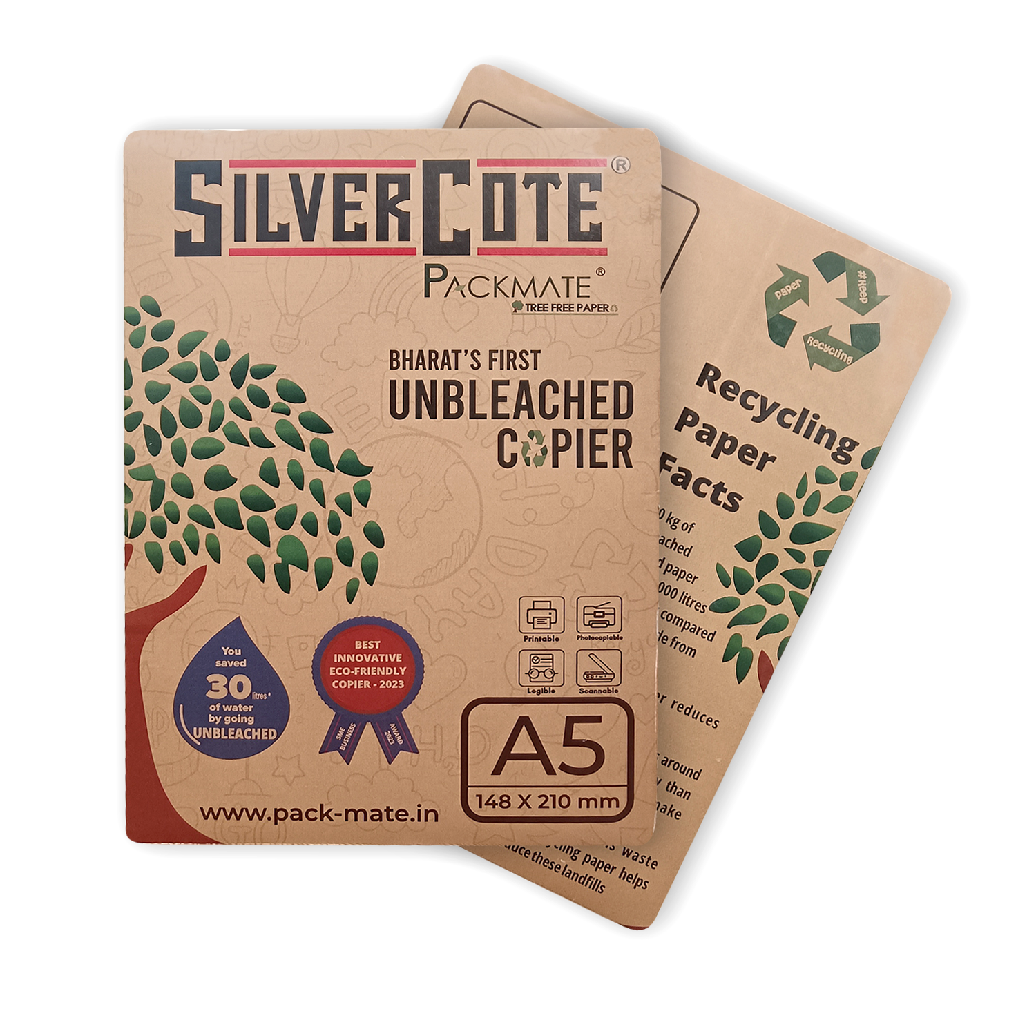 SilverCote PackMate Copier - A5, 75-80 GSM, 1 Ream, 500 Sheet