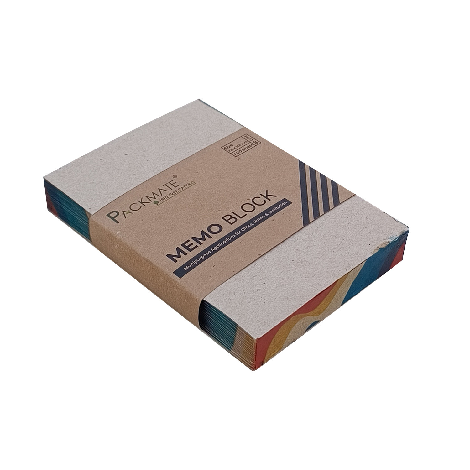 Packmate Memo Block with Coloured Edge Print - 200 Sheets (Pack of 1000)