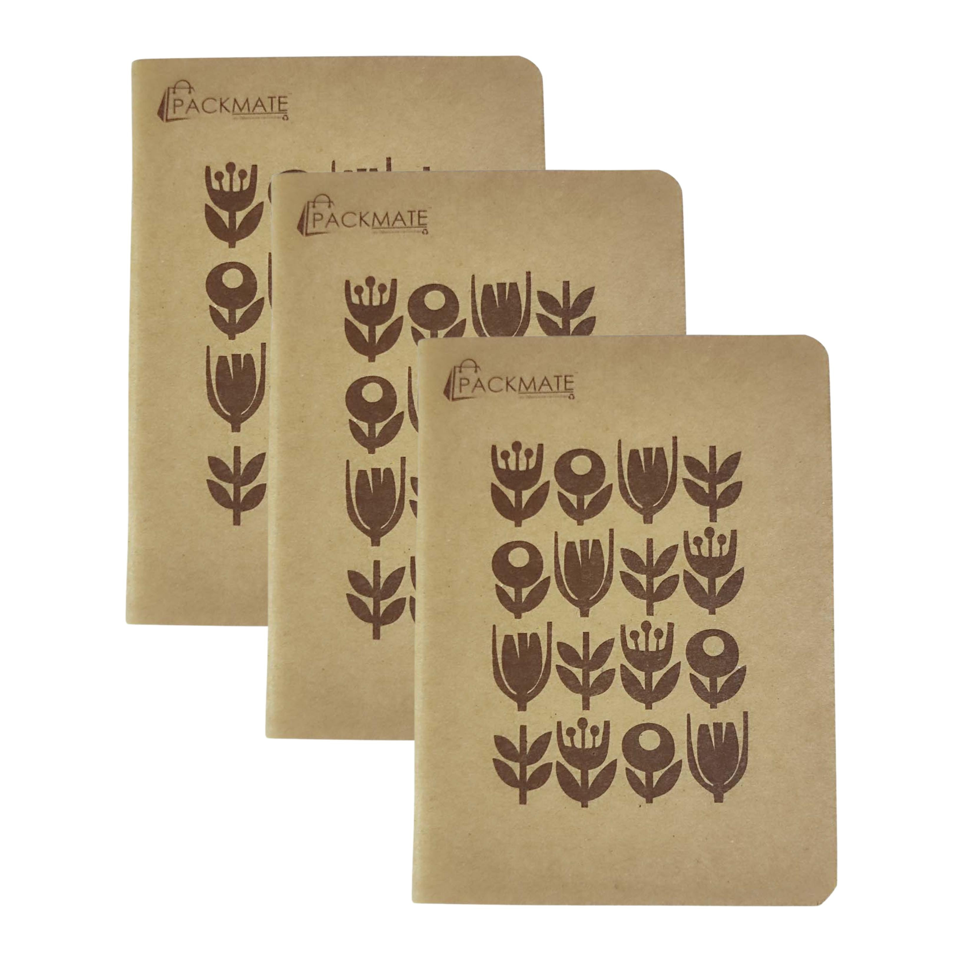 PackMate Notepad | 100 Page | Pack of - 5 Notepad | Flower Design