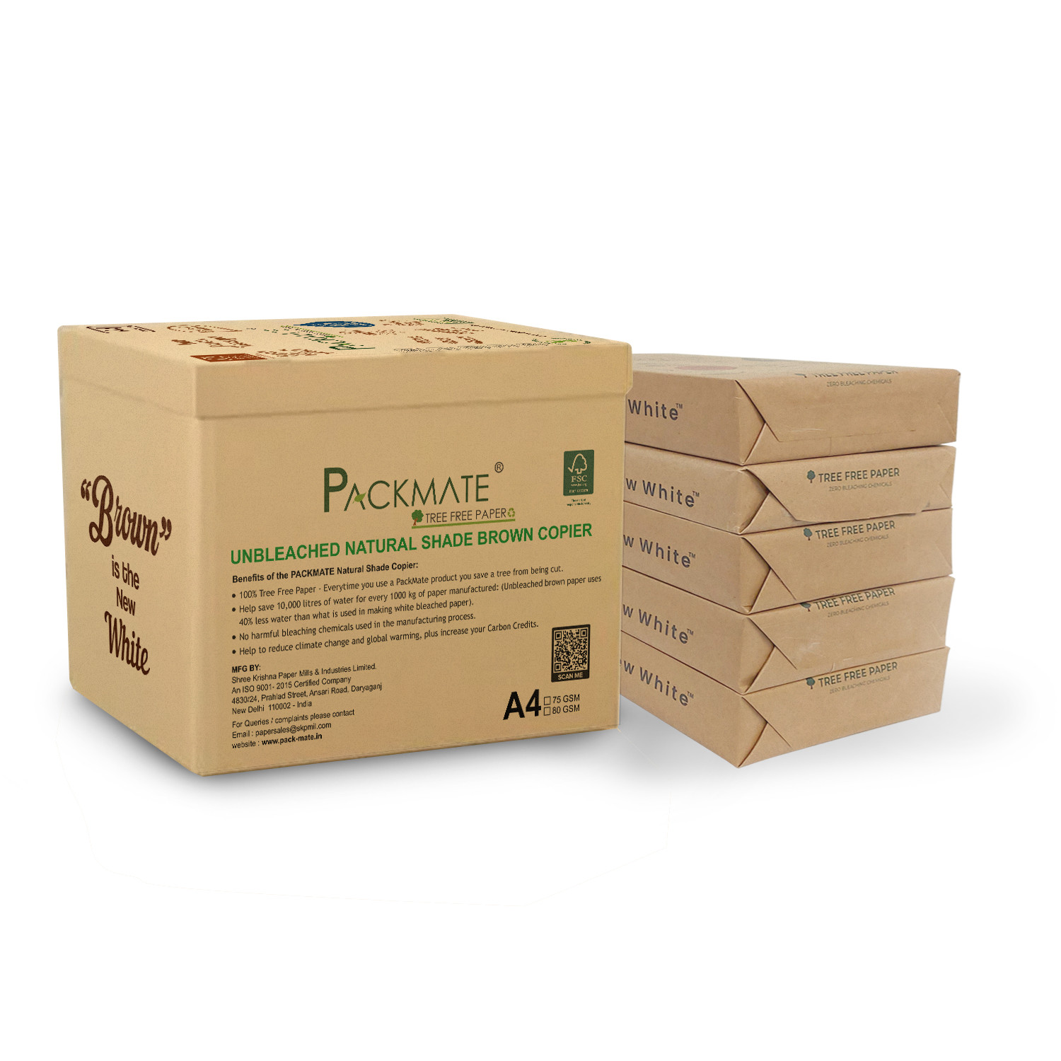 PackMate Gold Natural Shade Brown Copier (Pack of 5 Ream)