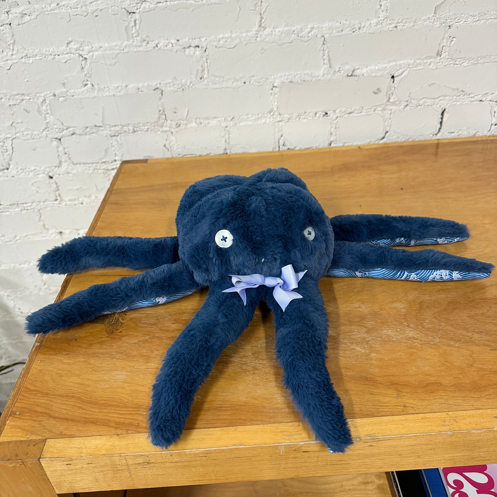 Thumbnail: Oliver the Octopus (Super Fluff Upper and Wave Fabric Underbelly) *Ready to Ship