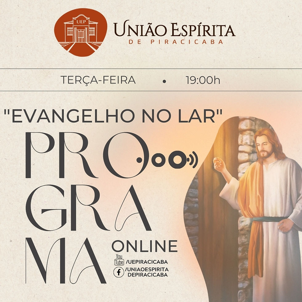 EVANGELHO NO LAR | PROGRAMA ON-LINE