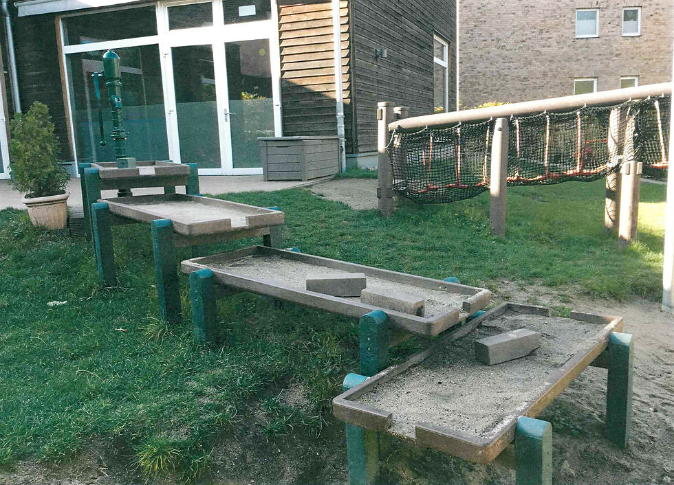 Die Matschanlage im Familienzentrum Obermeiderich