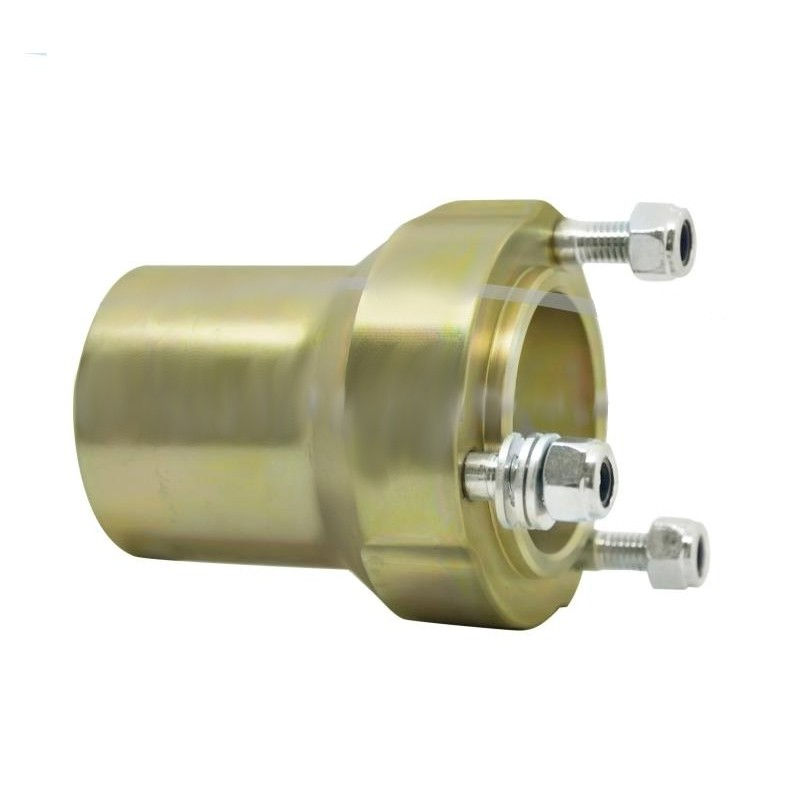 Mozzo anteriore OK 25x82 R2.0 in magnesio, vista laterale con flangia a tre fori.