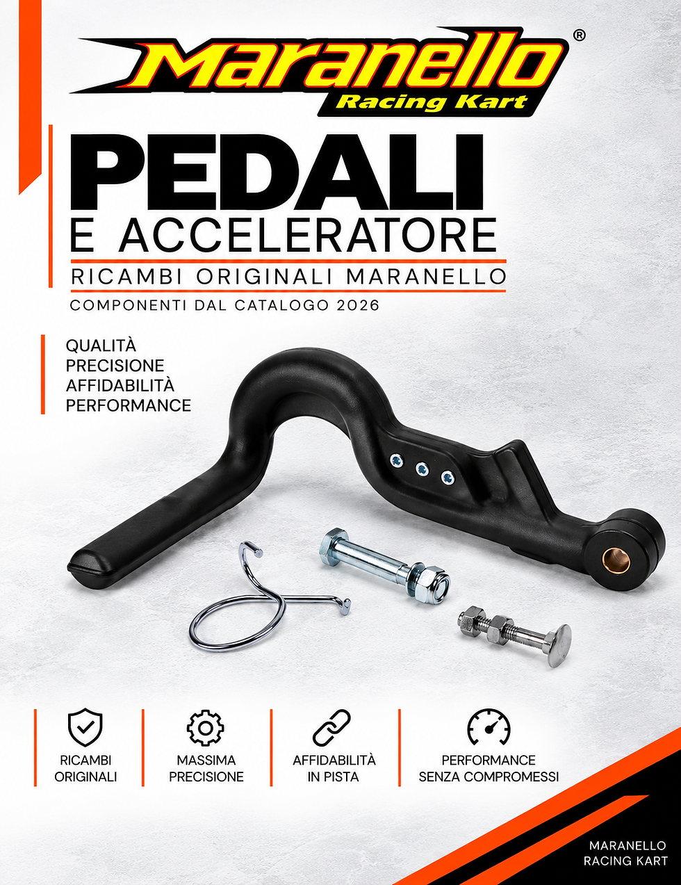 Genuine Maranello Kart pedal and throttle spare parts
