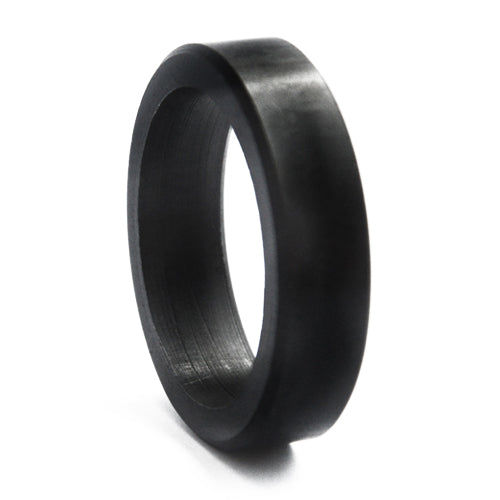 Distanziale ad anello in materiale plastico nero per perno fusello Maranello da 25 mm, spessore 8 mm.