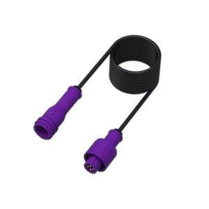 Prolunga Alfano A2882 con cavo nero spiralato e connettori viola per sensori analogici